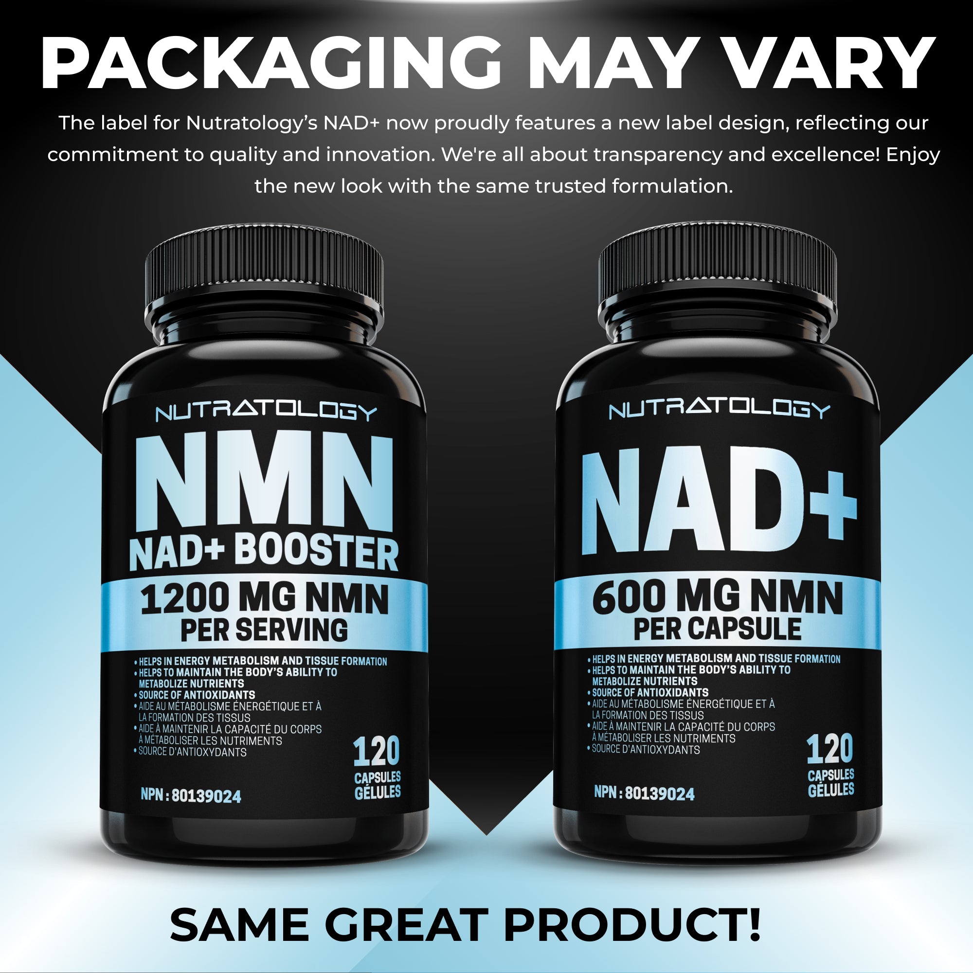 Nutratology NMN Supplement - NAD+ Booster - 120 Capsules