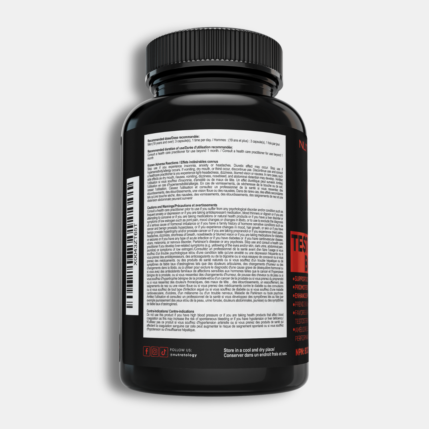 Nutratology Testosterone Booster for Men - 90 Capsules