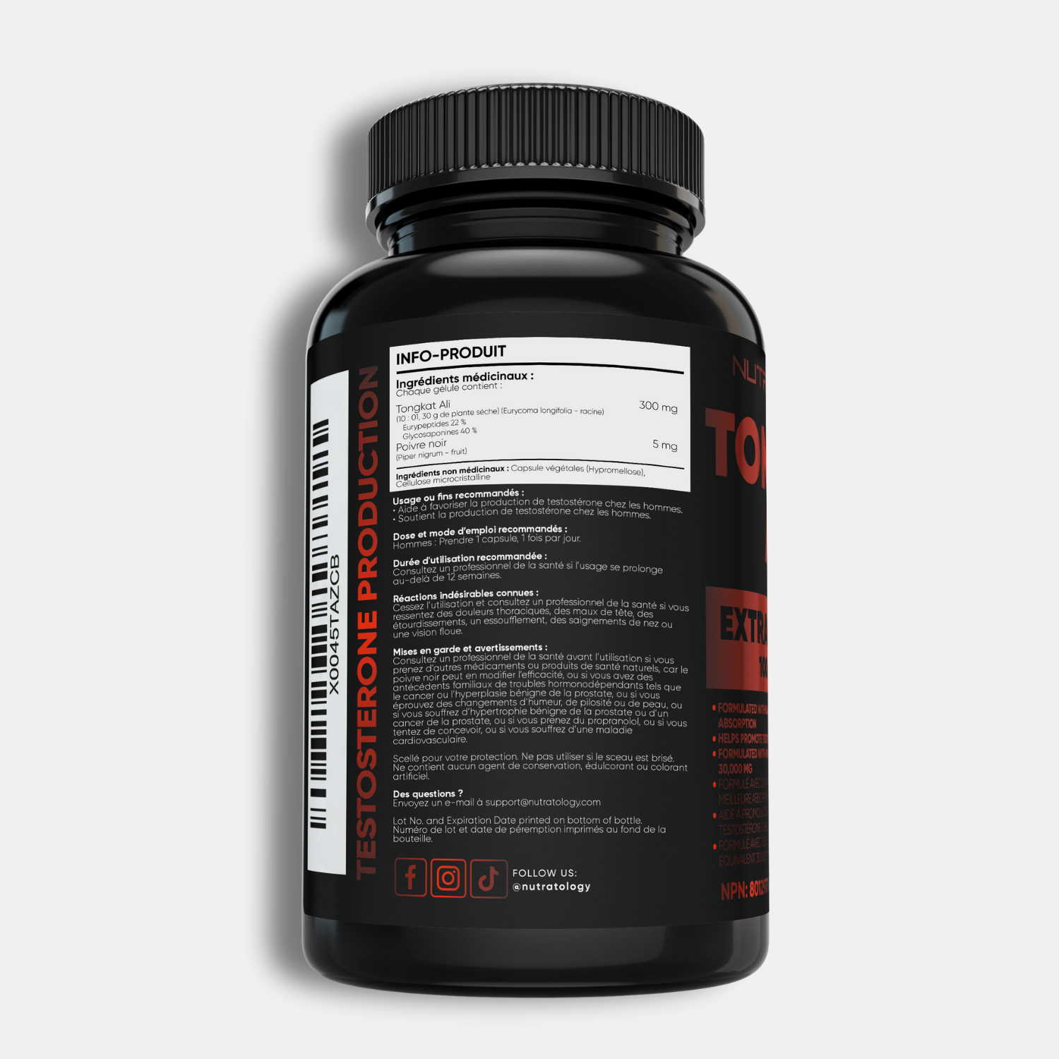 Nutratology Tongkat Ali Supplement For Men - 60 Capsules