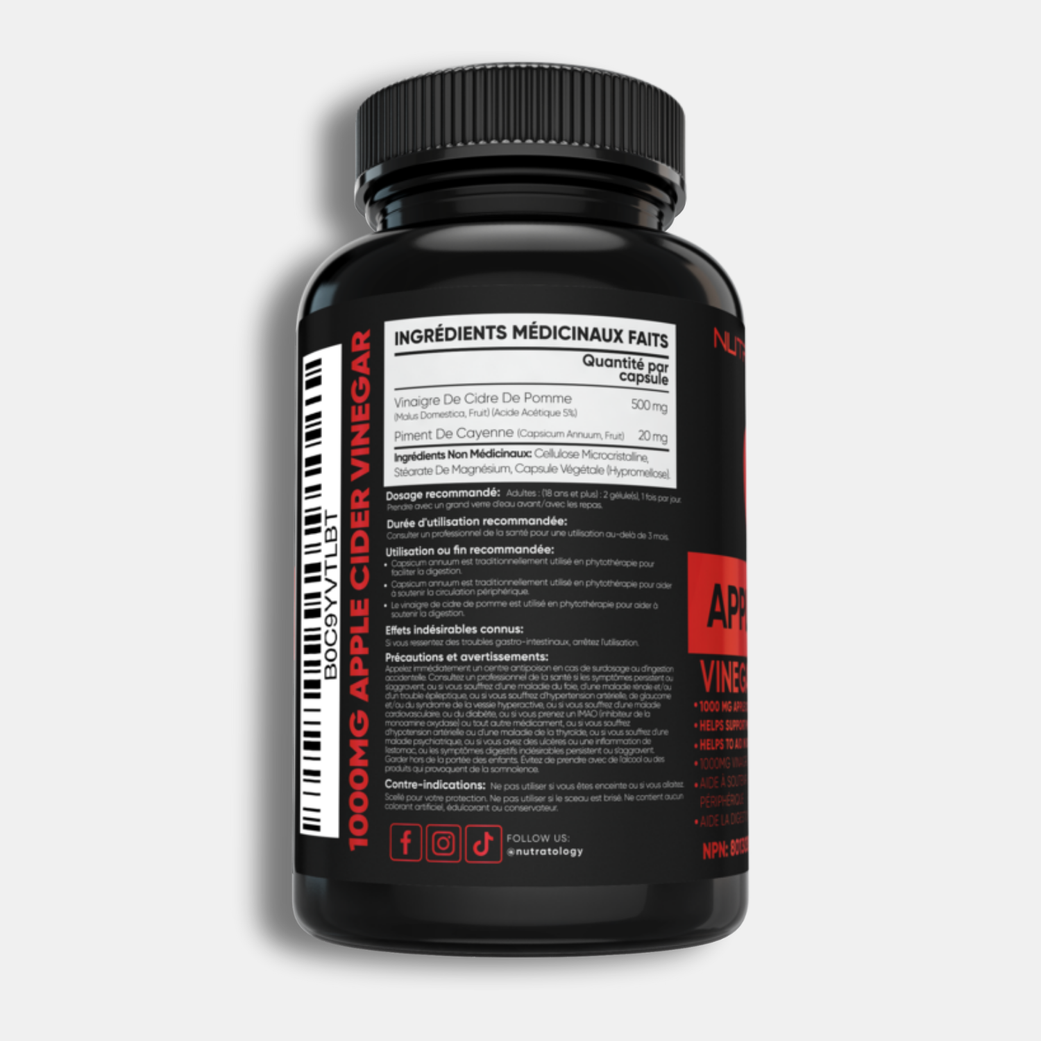 Nutratology Keto Friendly ACV Capsules - 120 Capsules