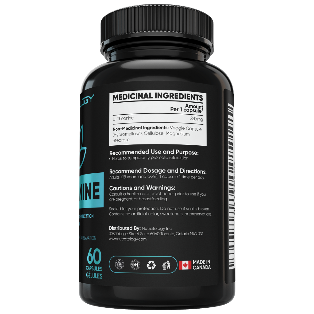 Nutratology L-Theanine Supplement - Supplements For Anxiety - Calming Supplements