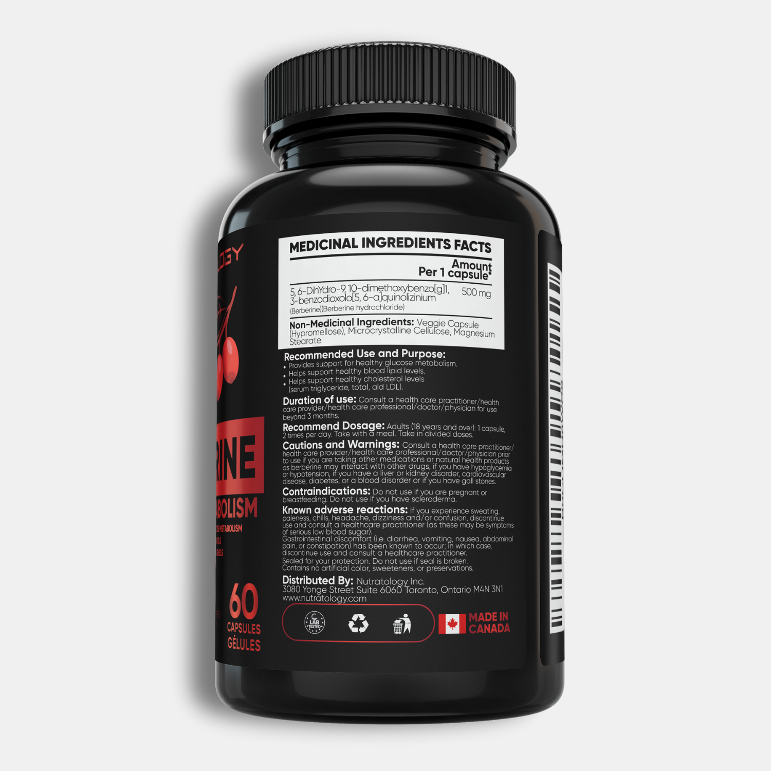 Nutratology Berberine - 60 Capsules