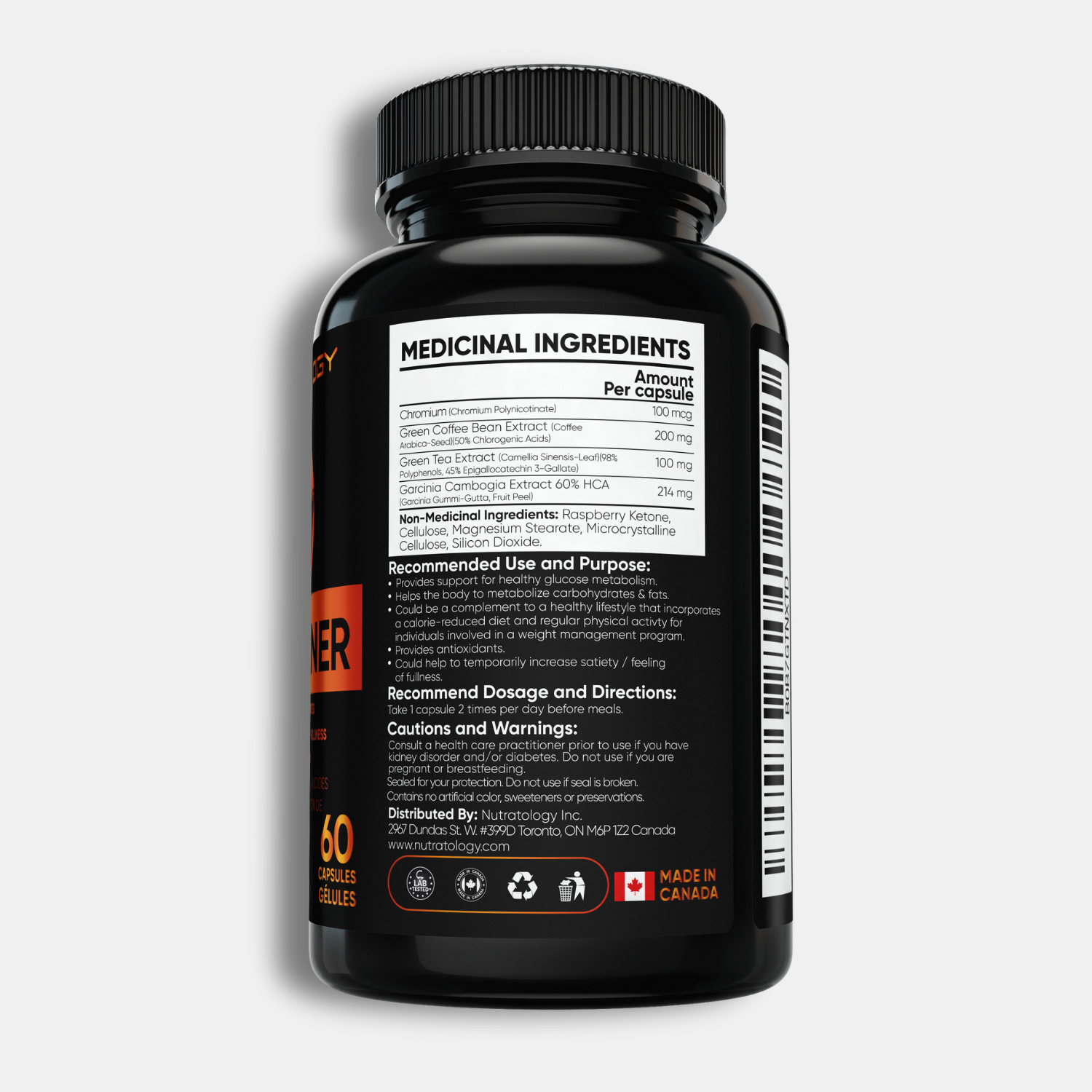 Nutratology Fat Burner - 60 Capsules - Keto-Friendly