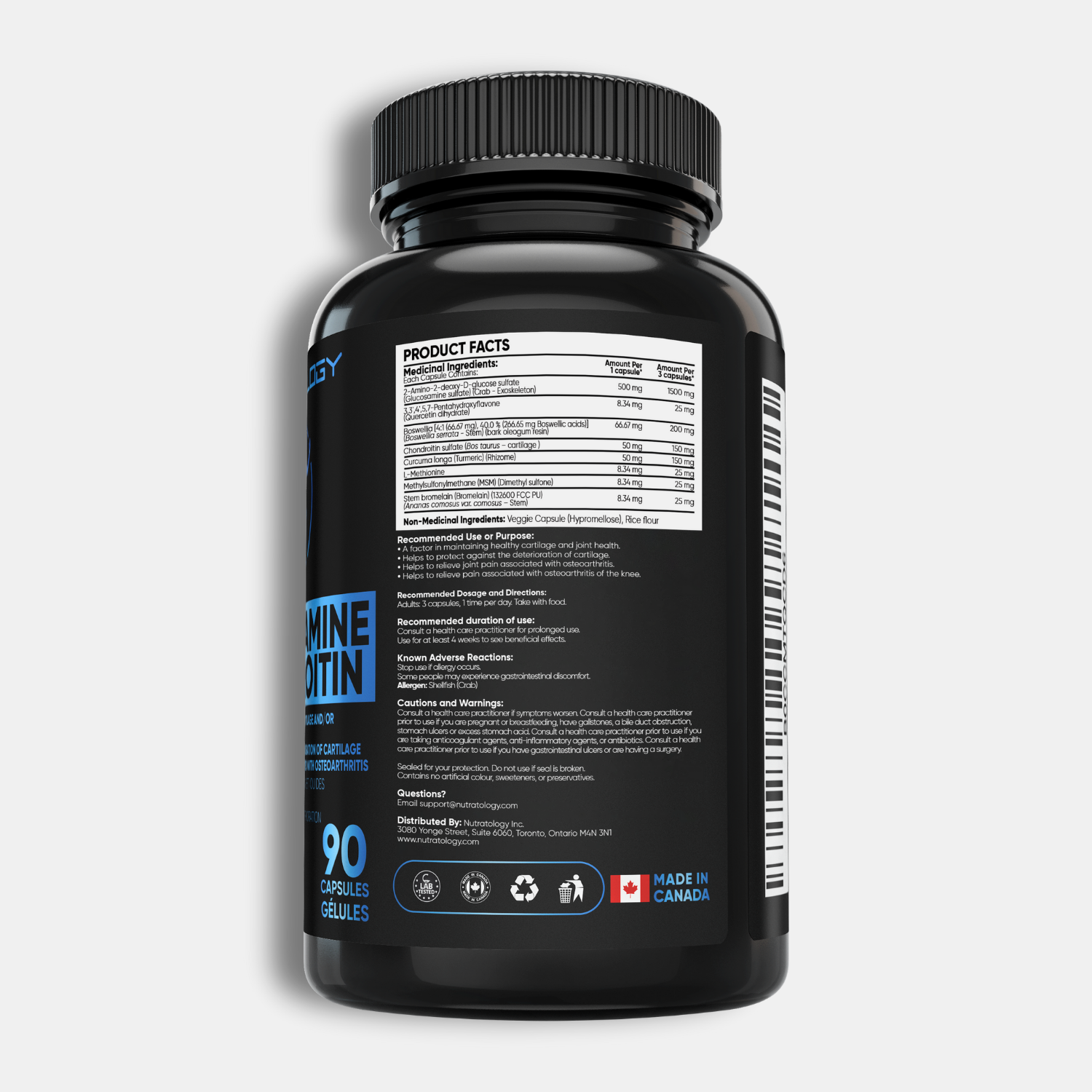 Nutratology Glucosamine Supplement - 90 Capsules