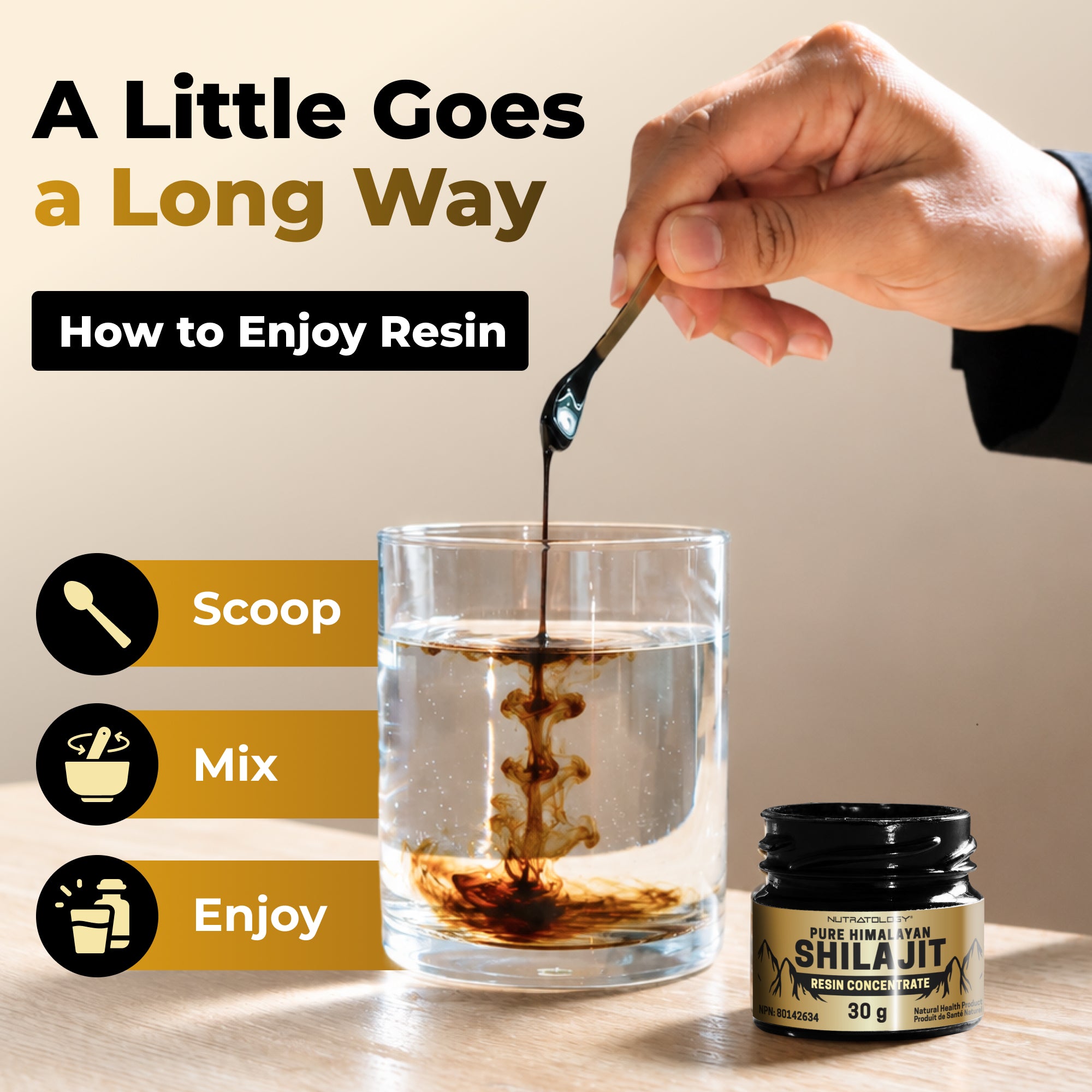 Authentic Himalayan Shilajit Resin by Nutratology