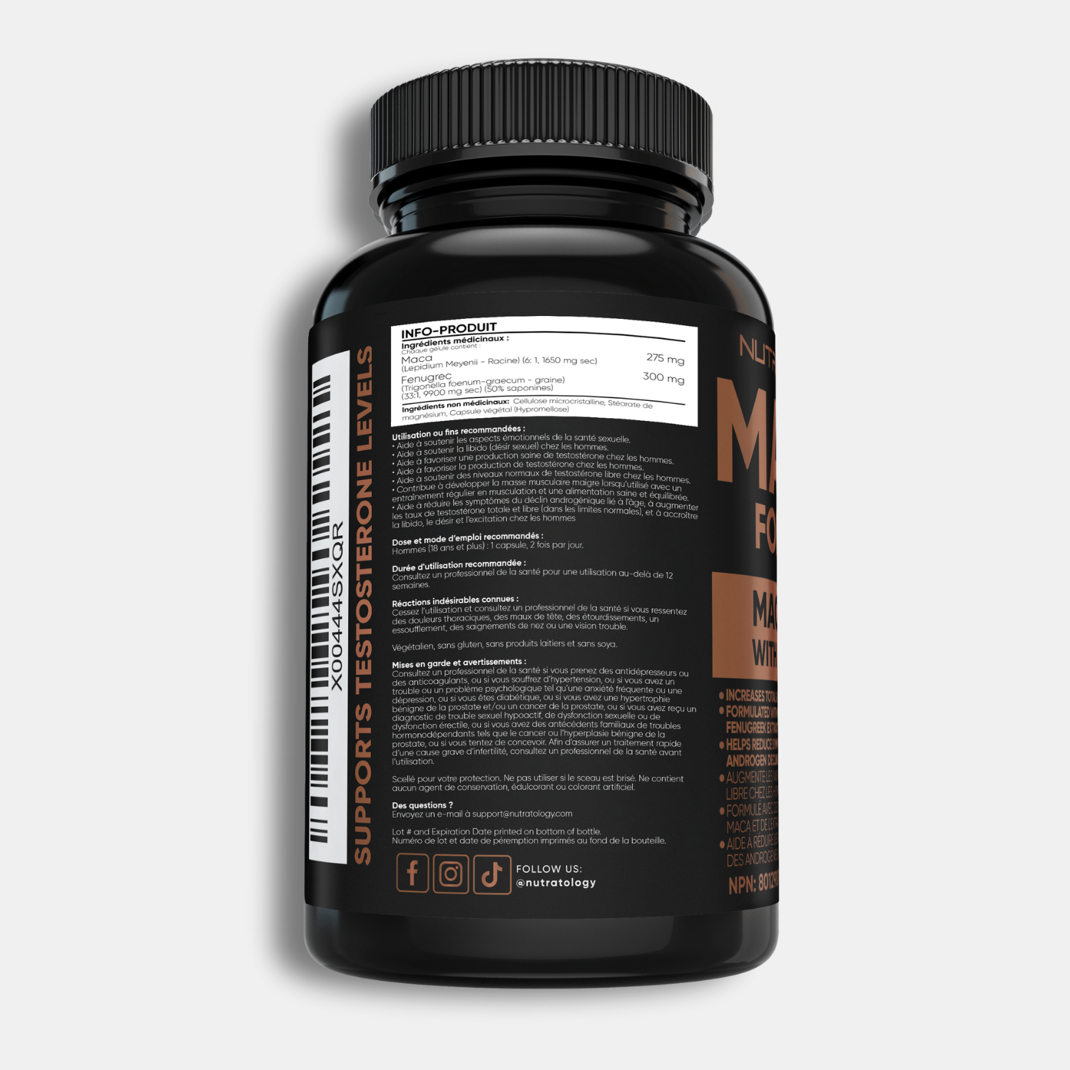 Nutratology Maca Root With Fenugreek for Men - 60 Capsules