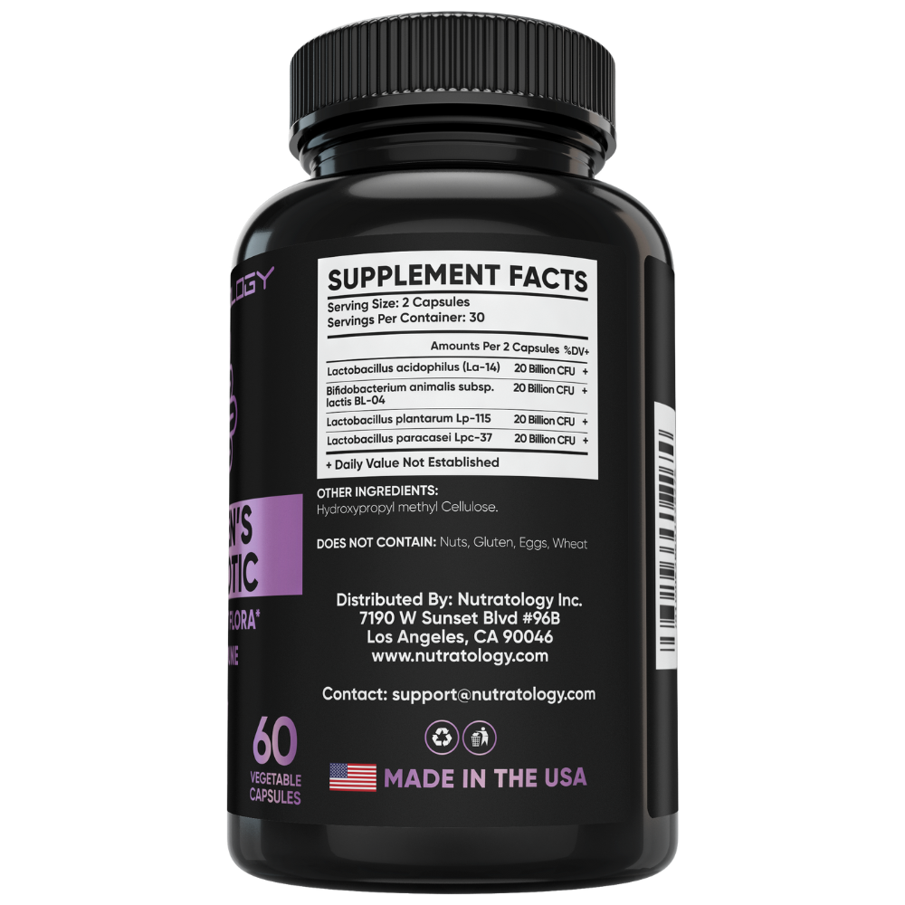 Nutratology Women's Probiotic - Woman Probiotic - Probiotic Women's Health - Female Probiotics