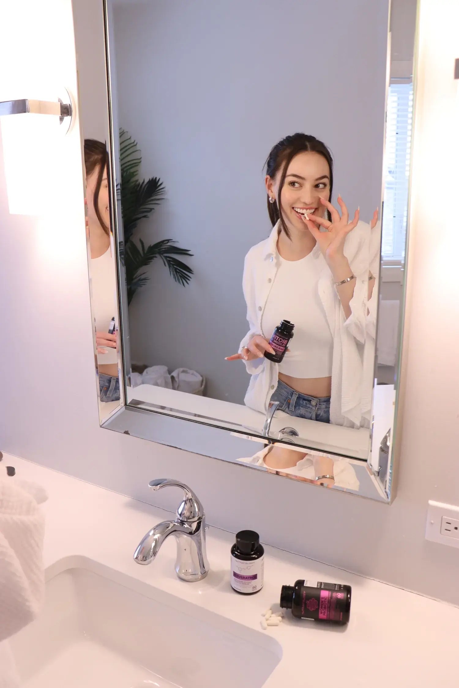 Using Nutratology Supplement Bundle For Her - Biotin Supplement - Resveratrol Supplement - Women's Probiotic Supplement