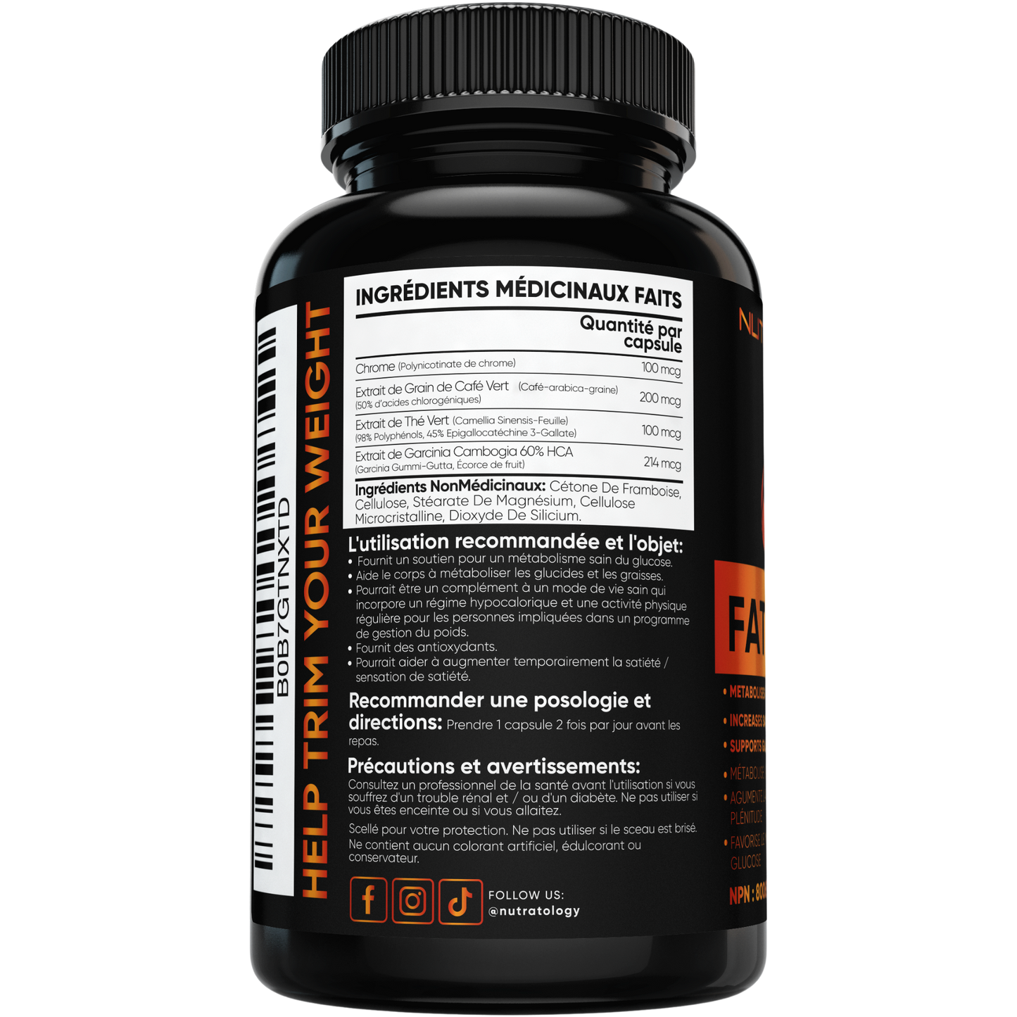 Nutratology Fat Burner - 60 Capsules - Keto-Friendly