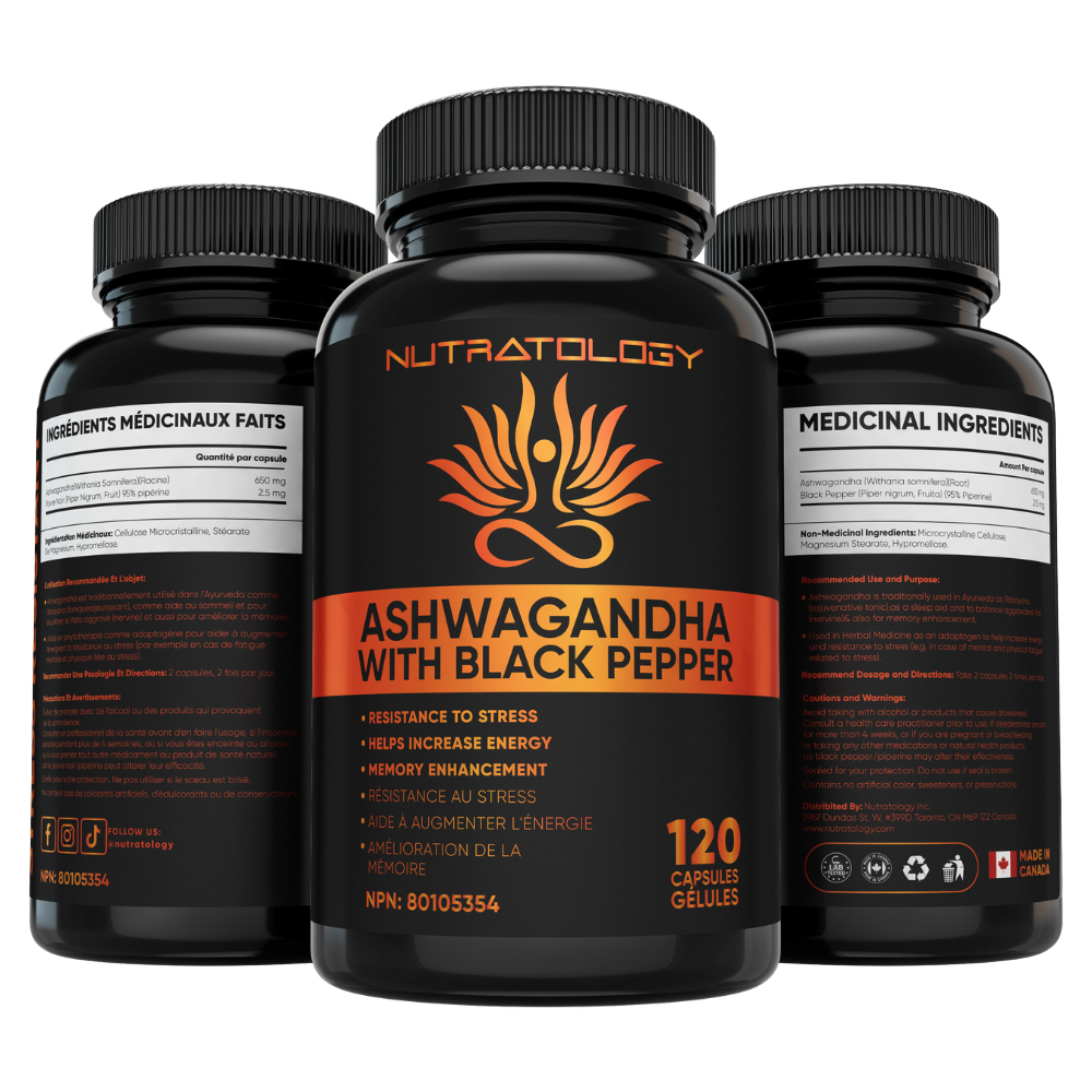 Ashwagandha with Black Pepper - 120 Capsules
