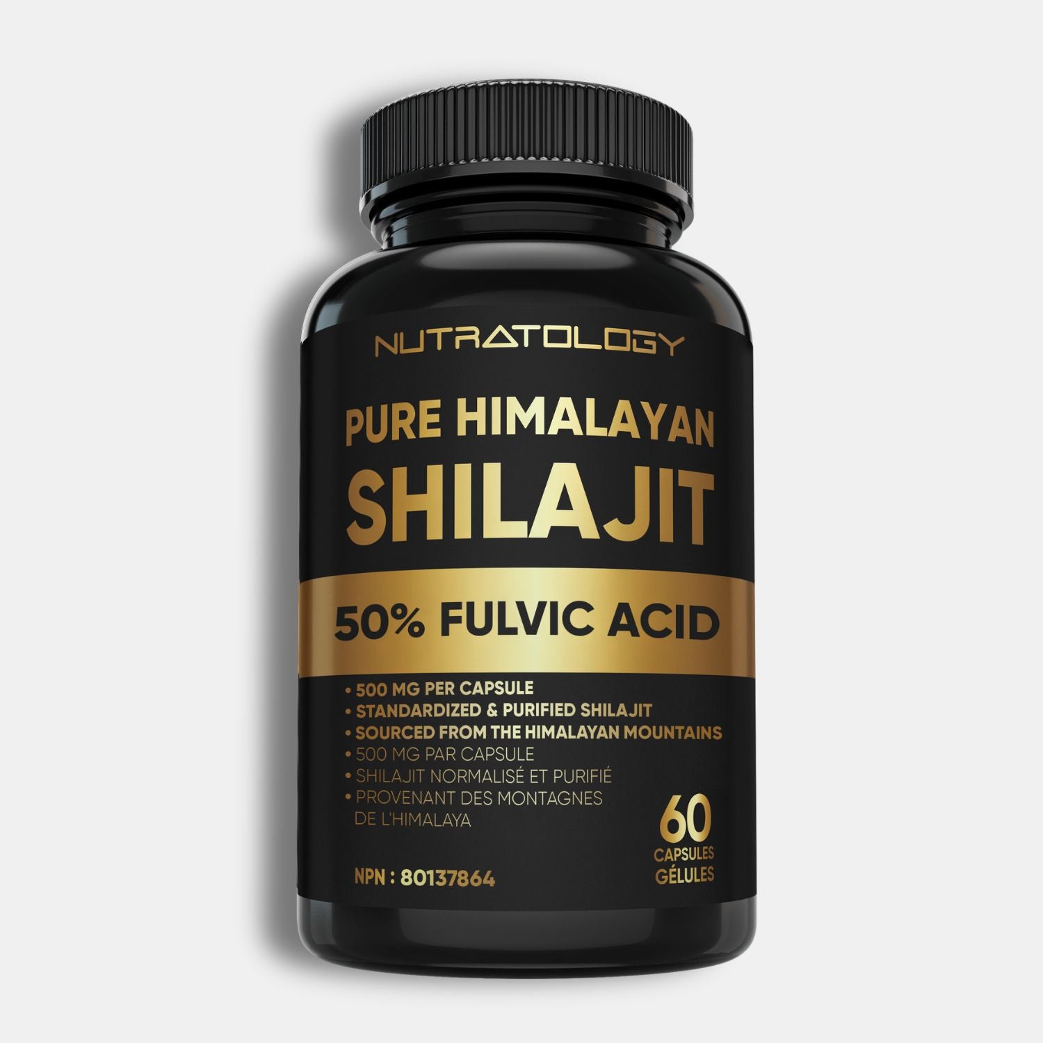 Nutratology Pure Himalayan Shilajit Capsules - 60 Capsules