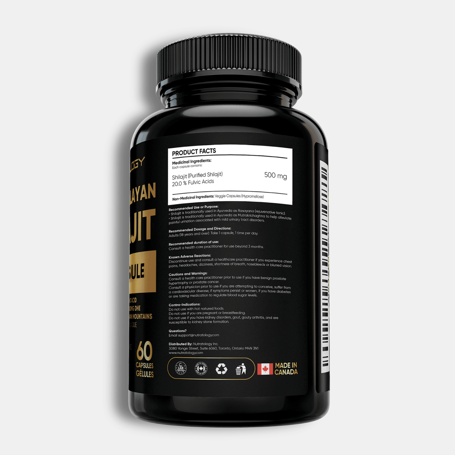Nutratology Pure Himalayan Shilajit Capsules - 60 Capsules