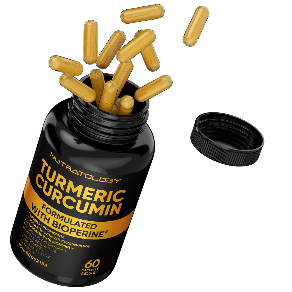 Nutratology Organic Turmeric Curcumin Supplement - Turmeric Supplement - Curcumin Pills - Turmeric With Black Pepper Bioperine