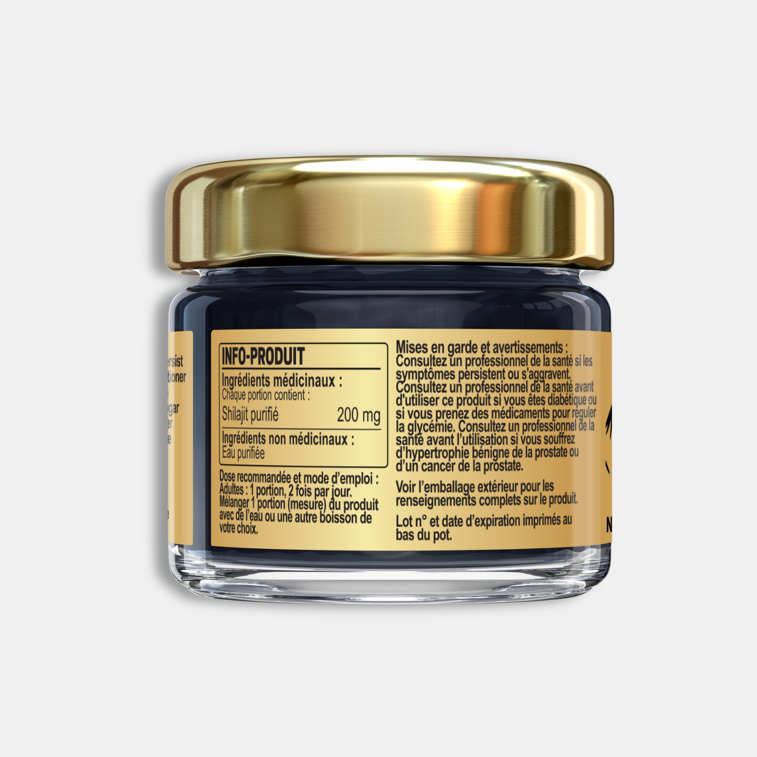 Pure Himalayan Shilajit Resin supplement jar