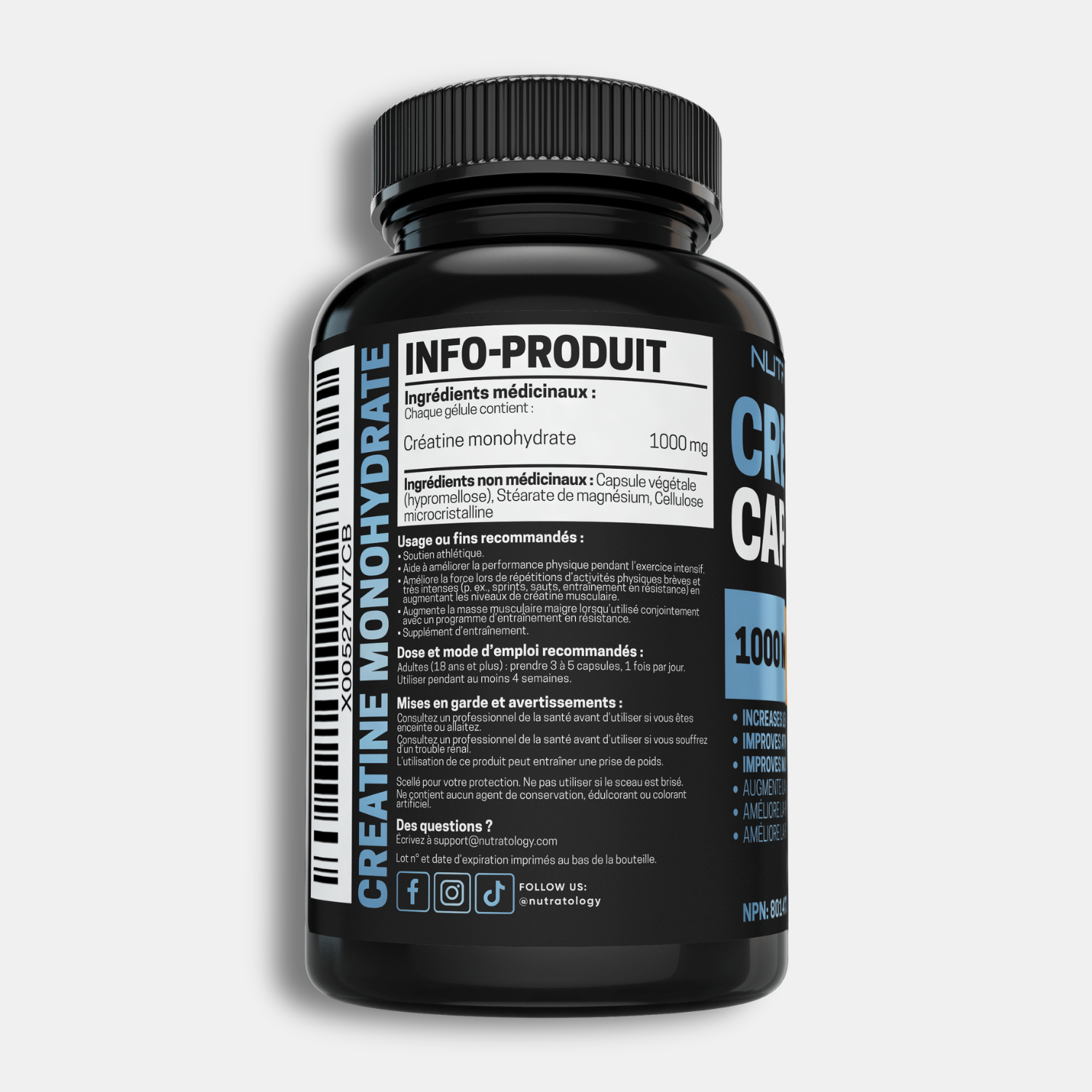 Nutratology Creatine Monohydrate - 150 Capsules