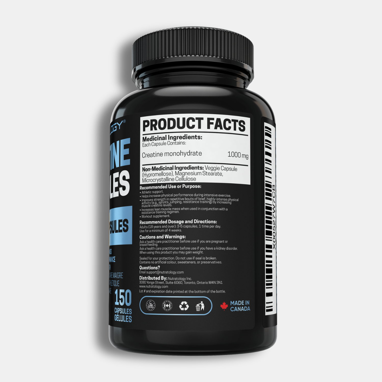 Nutratology Creatine Monohydrate - 150 Capsules