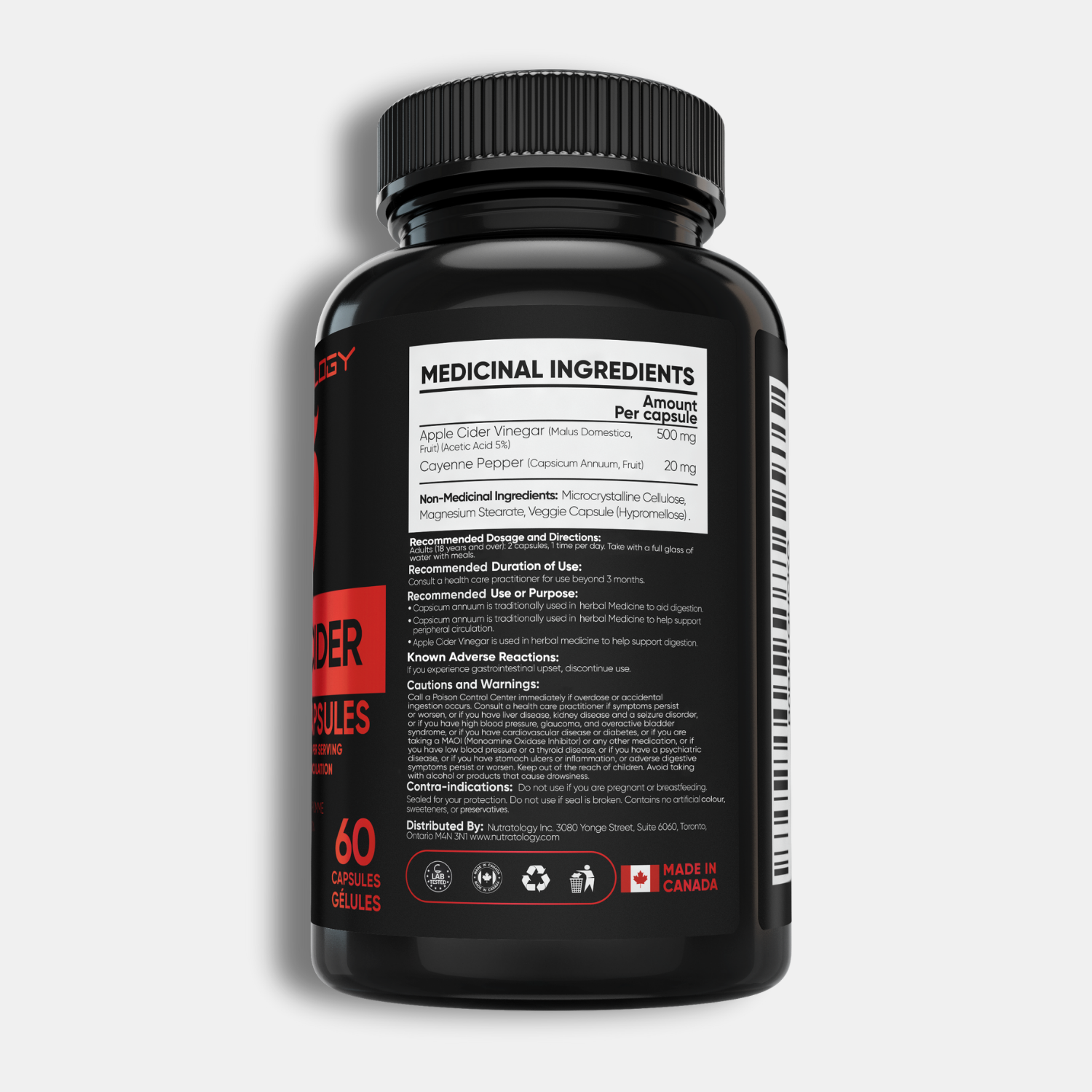 Nutratology ACV Capsules - 60 Capsules - Keto Friendly