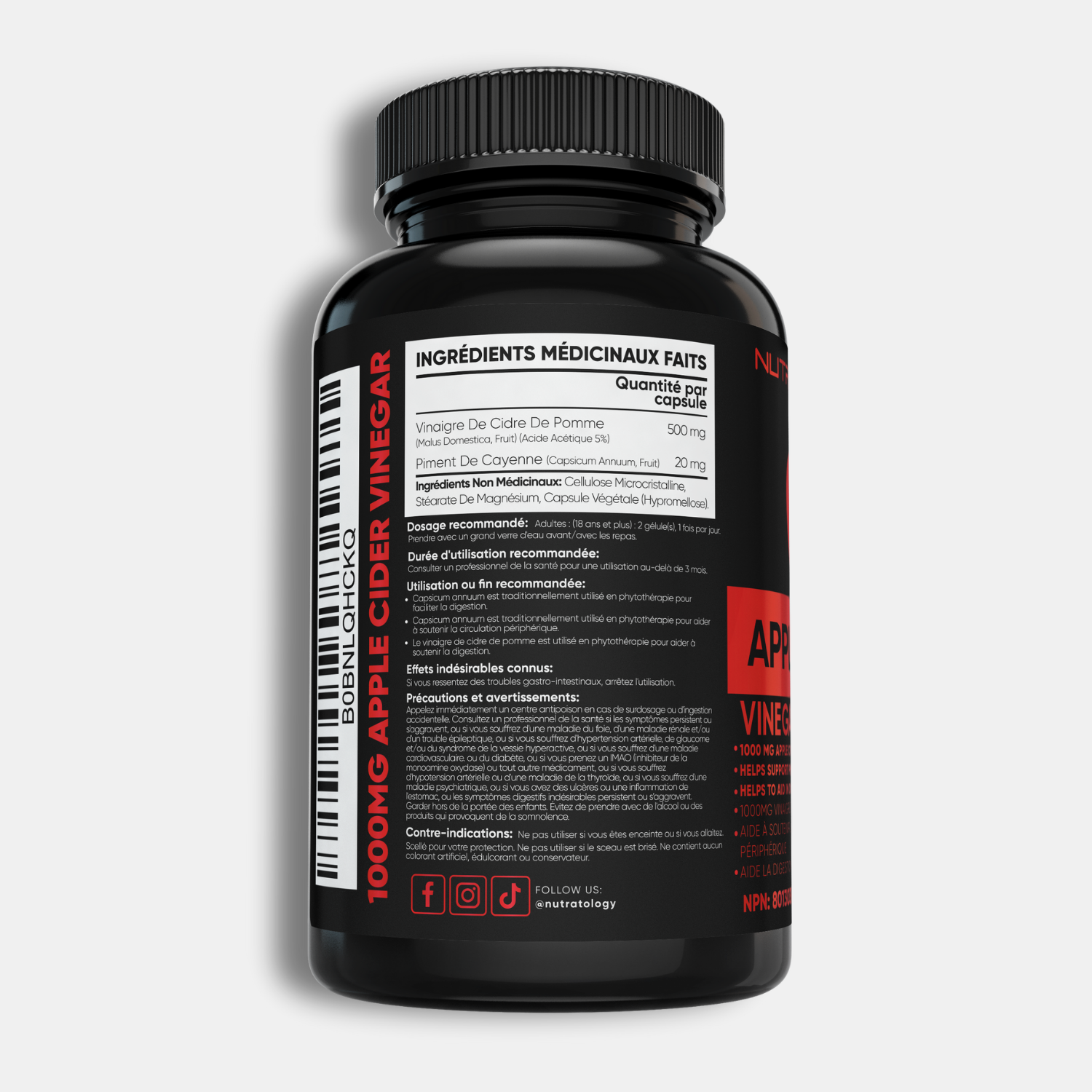 Nutratology ACV Capsules - 60 Capsules - Keto Friendly