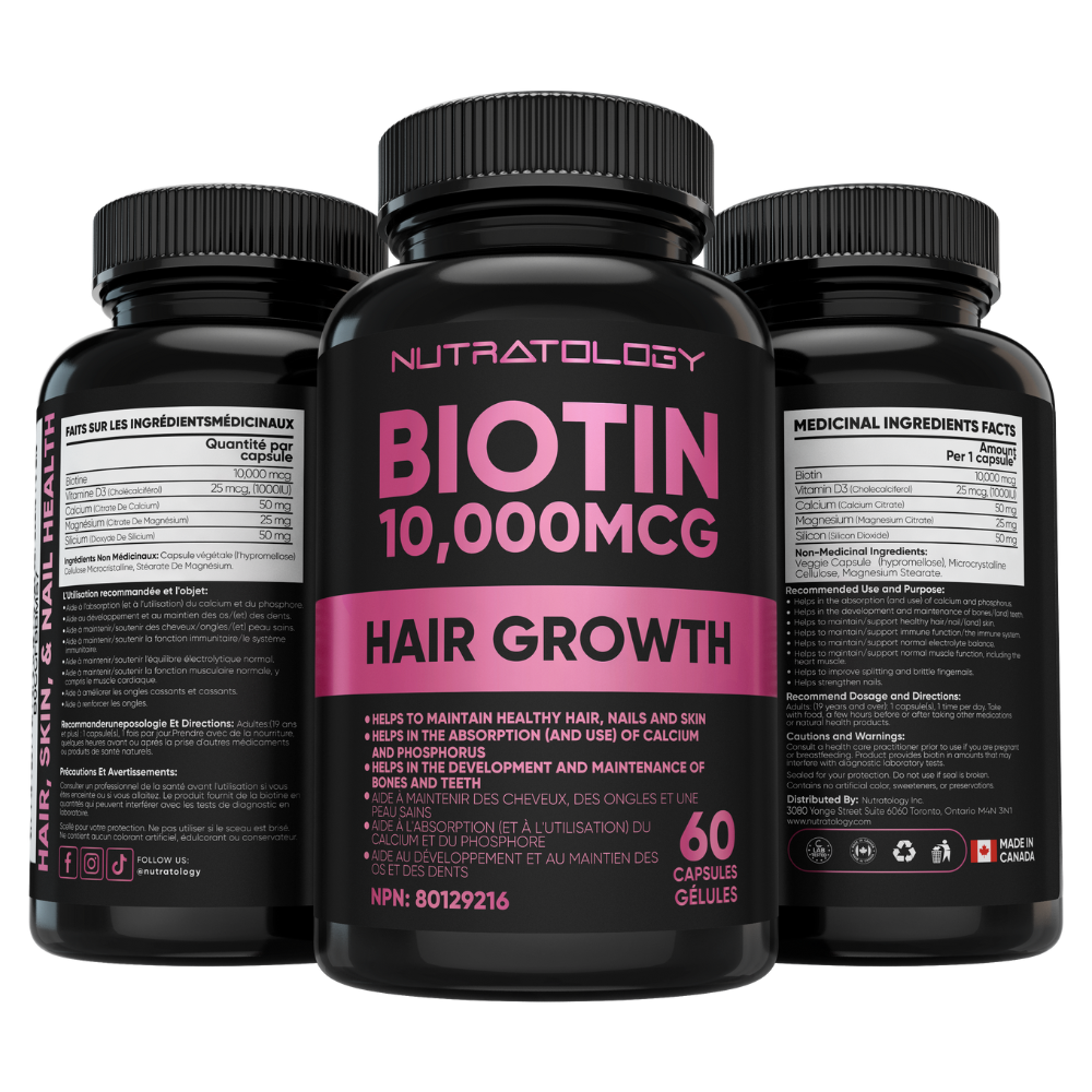 Nutratology Biotin Supplement - Hair Skin And Nails Supplement - Hair And Nails Supplement