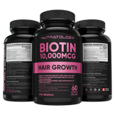 Nutratology Biotin Supplement - Hair Skin And Nails Supplement - Hair And Nails Supplement