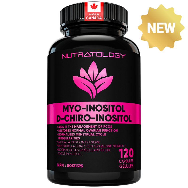 Nutratology Myo-Inositol & D-Chiro Inositol PCOS Supplement For Women - 120 Capsules