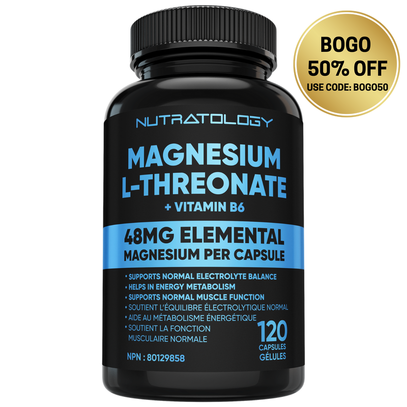 Nutratology Magnesium L-Threonate + Vitamin B6 - 120 Capsules