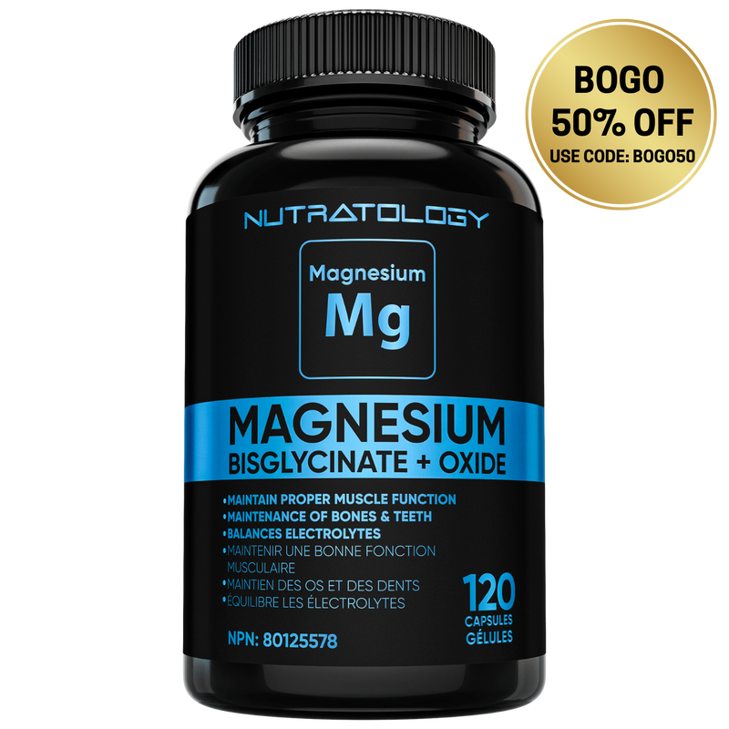 Nutratology Magnesium Bisglycinate for Muscle Relaxation - 120 Capsules