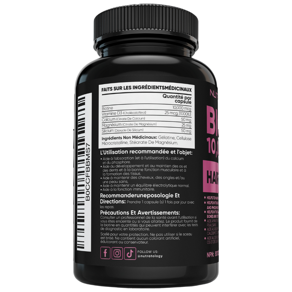 Biotin Hair & Nail Supplement | Nutratology