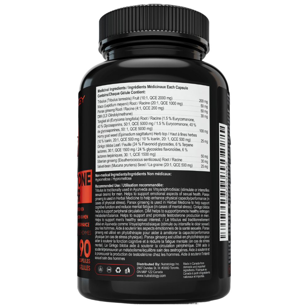 Nutratology Testosterone Booster for Men - 90 Capsules