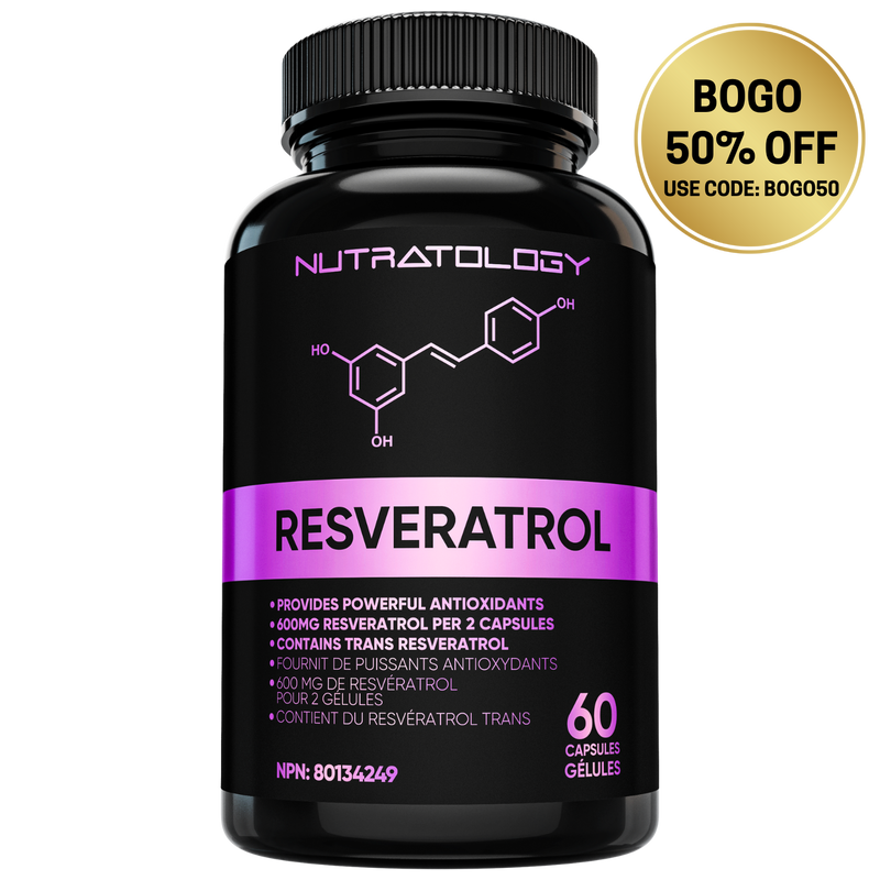 Nutratology Resveratrol Anti-Aging Supplement - 60 Capsules