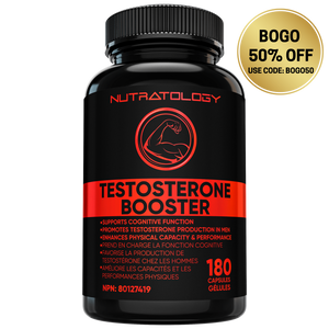 Nutratology Testosterone Booster for Men - 180 Capsules