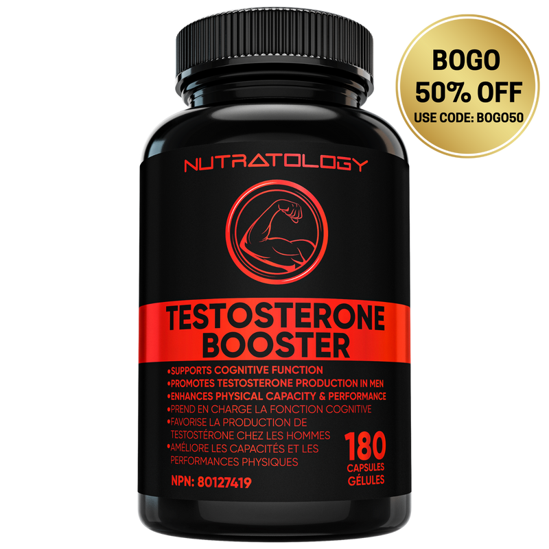 Nutratology Testosterone Booster for Men - 180 Capsules