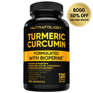 Nutratology Organic Turmeric Curcumin - 120 Capsules