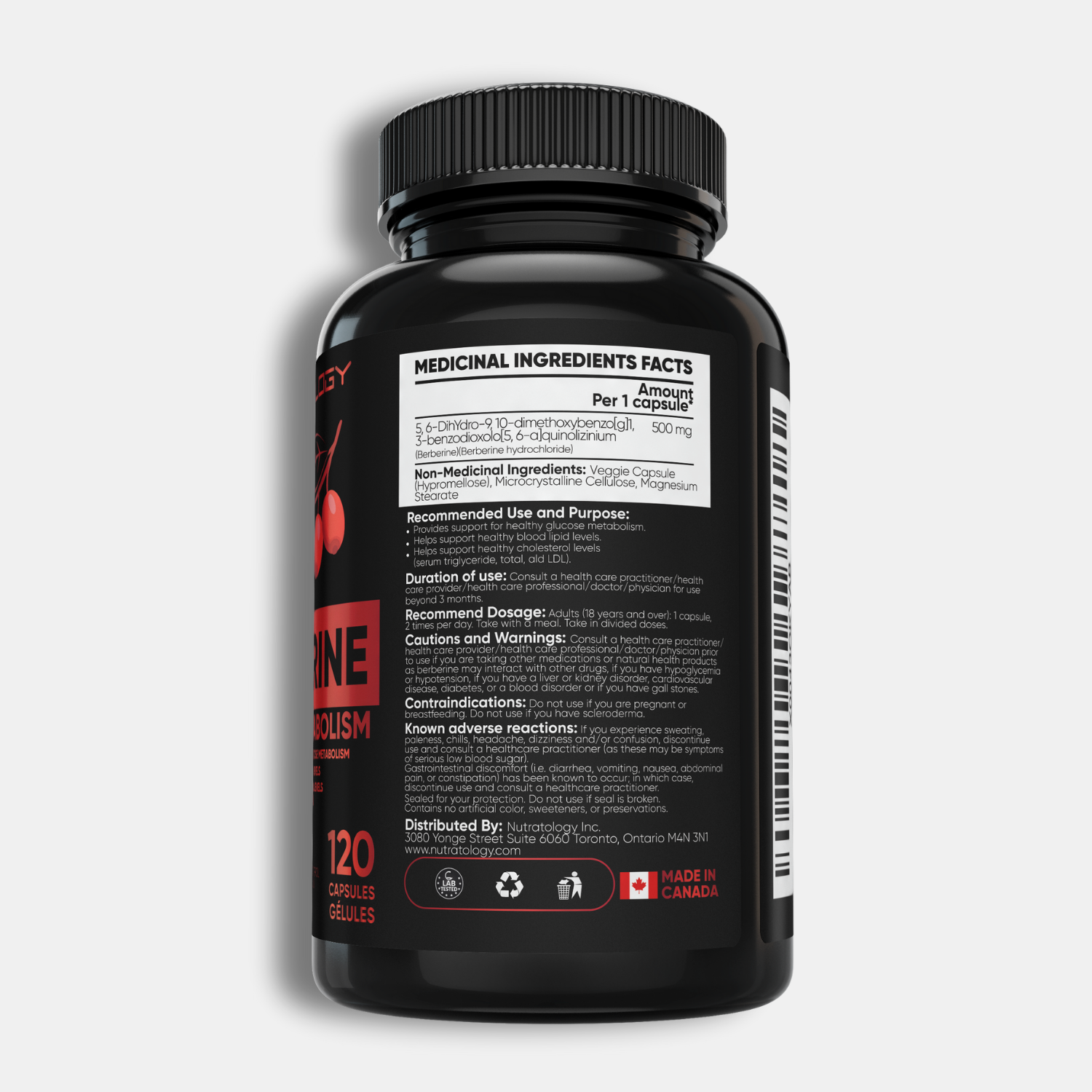 Nutratology Berberine - 120 Capsules