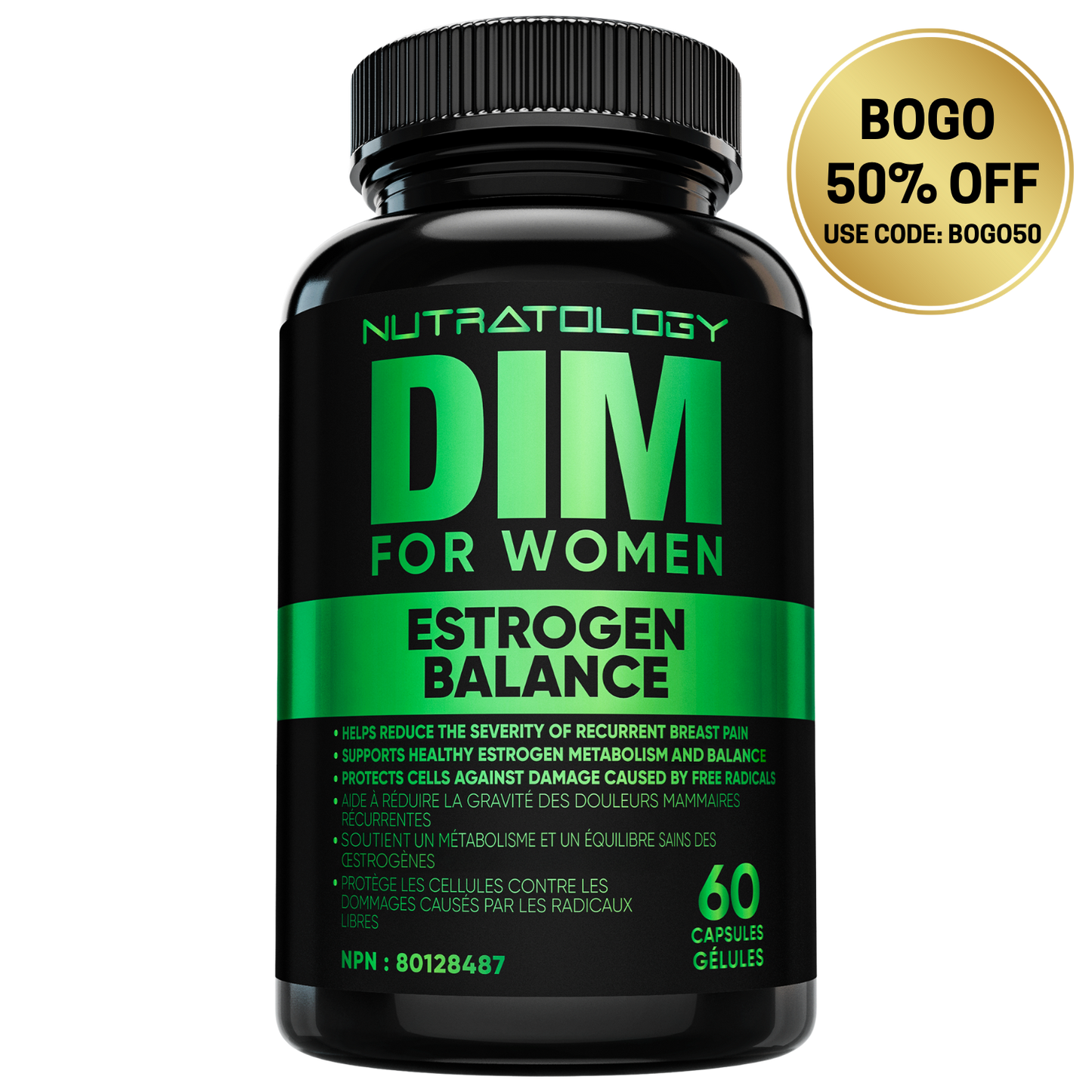 Nutratology DIM Supplement For Women - 60 Capsules