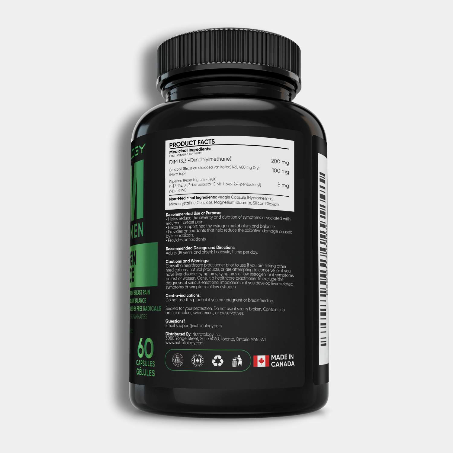 Nutratology DIM Supplement For Women - 60 Capsules