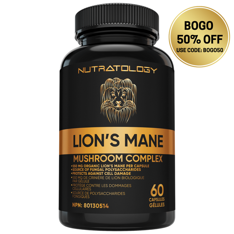 Nutratology Organic Lion's Mane Mushroom Complex - 60 Capsules