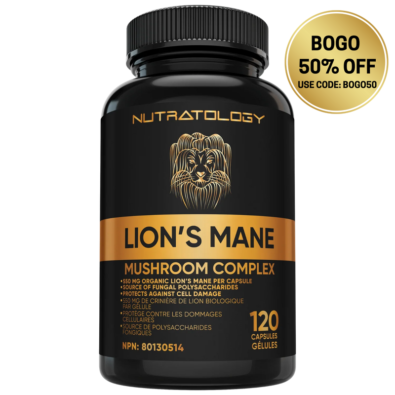 Nutratology Organic Lion's Mane Mushroom Complex - 120 Capsules