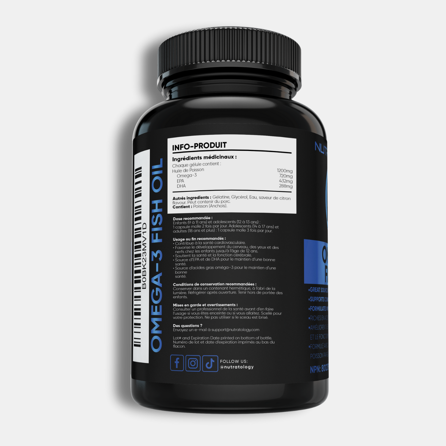 Nutratology Triple Strength Omega 3 Fish Oil - 60 Softgels