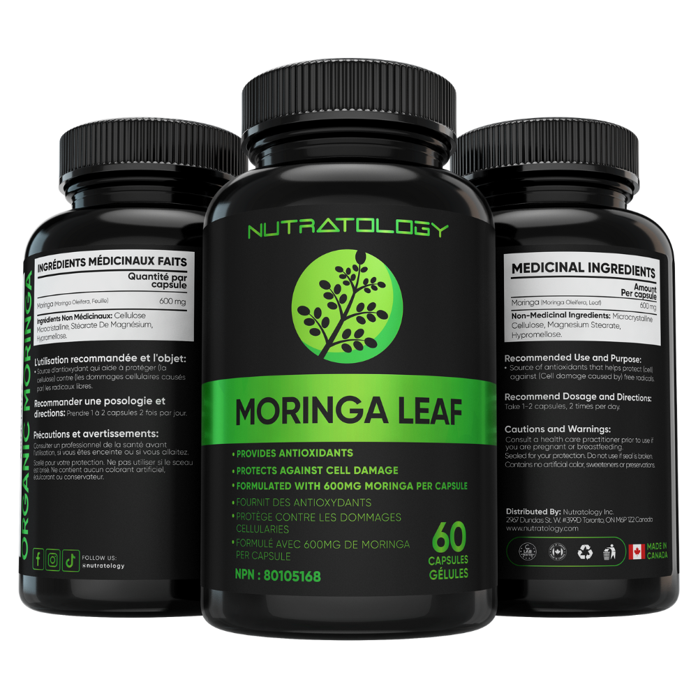 Nutratology Organic Moringa Leaf Supplement 60 Capsules
