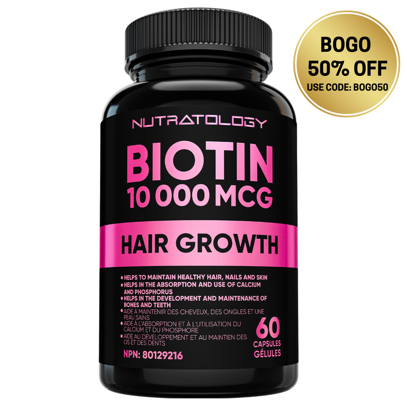 Nutratology Biotin Hair, Skin & Nail Support - 60 Capsules