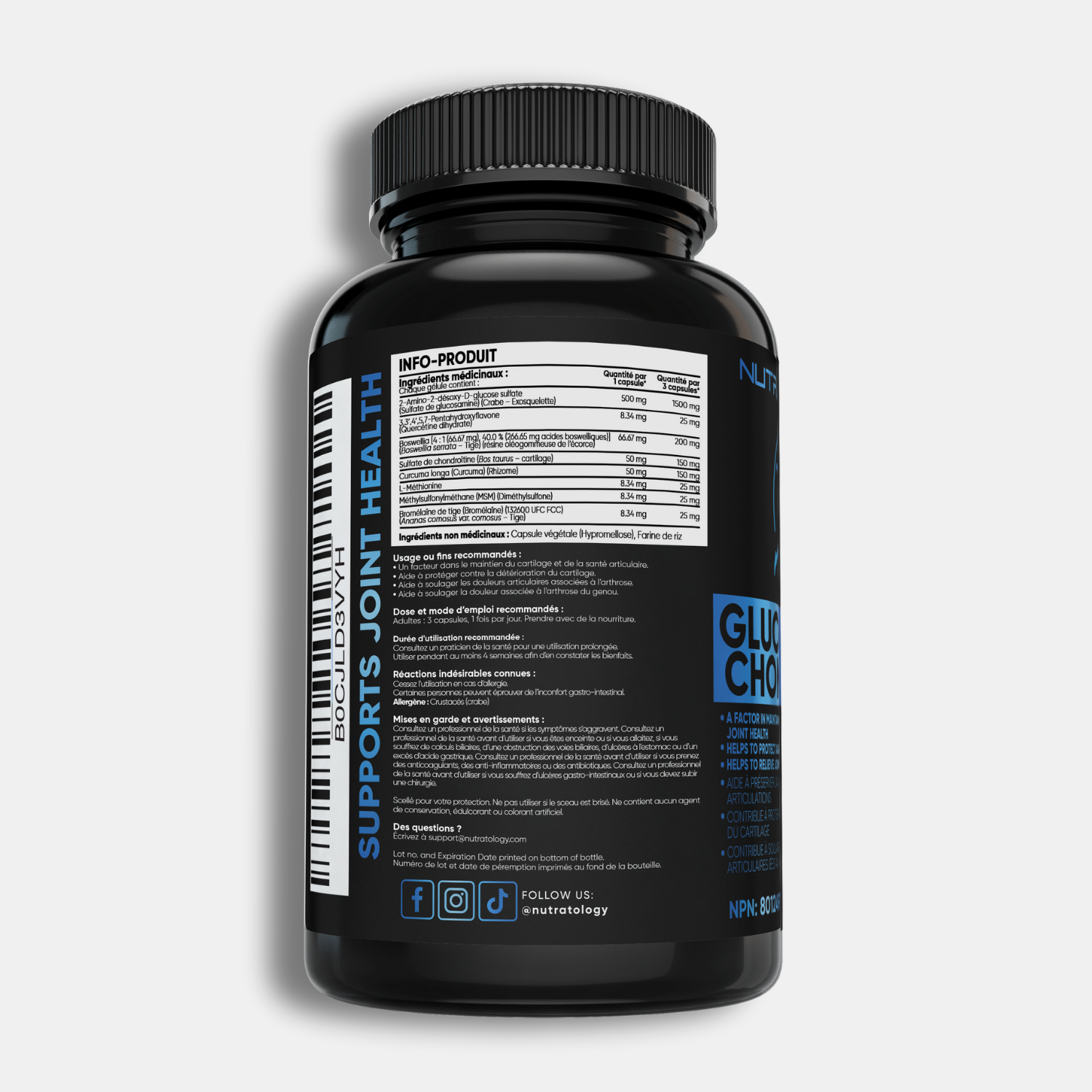 Nutratology Glucosamine Supplement - 180 Capsules