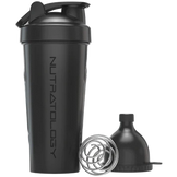 Nutratology Protein Shaker Bottle with Wire Whisk Blender Ball + Powder Funnel - 600 ML