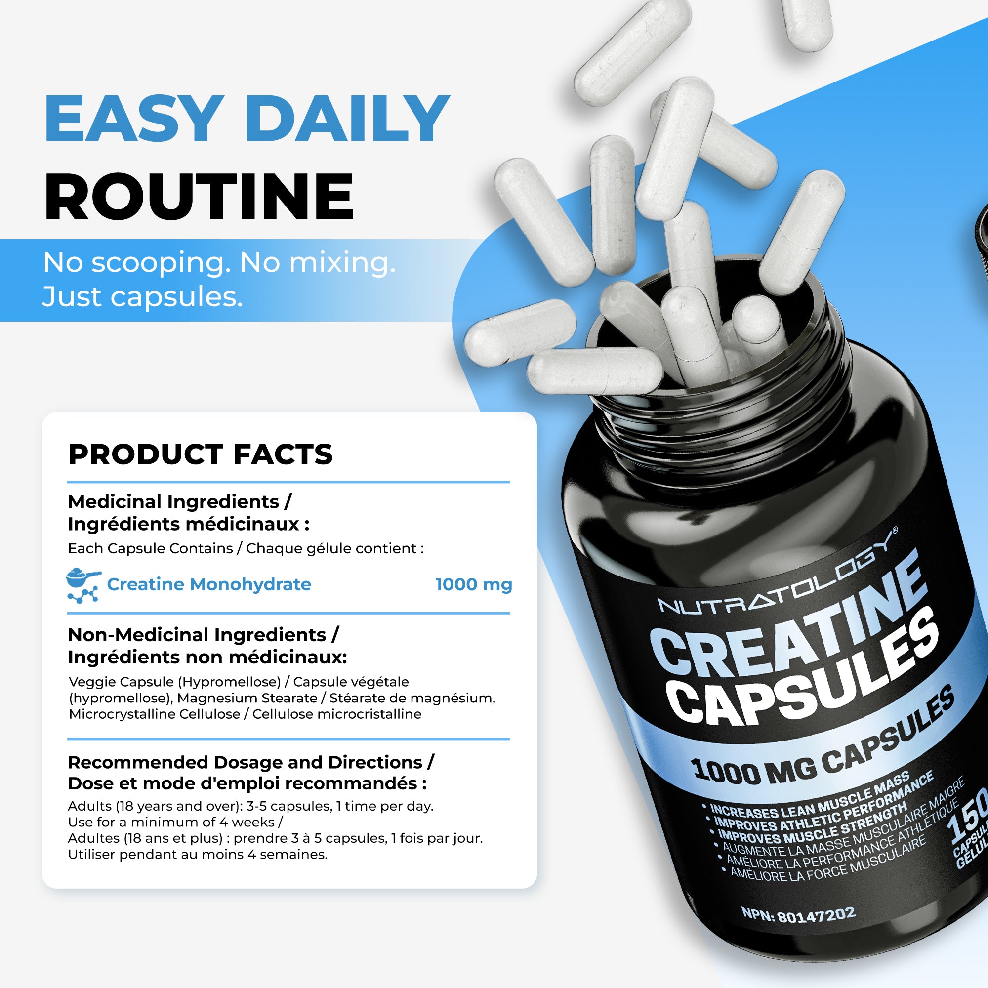 Nutratology Creatine Monohydrate - 150 Capsules