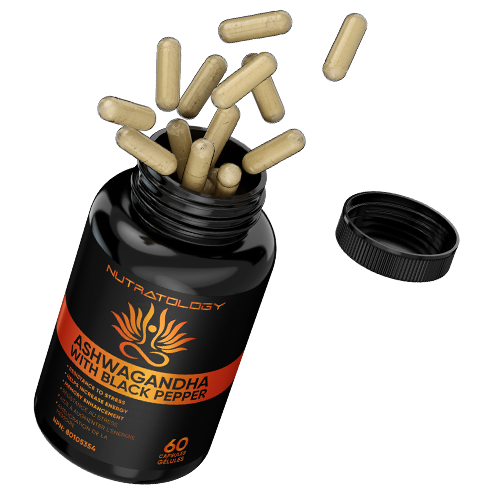 Nutratology Organic Ashwagandha with Black Pepper - 60 Capsules