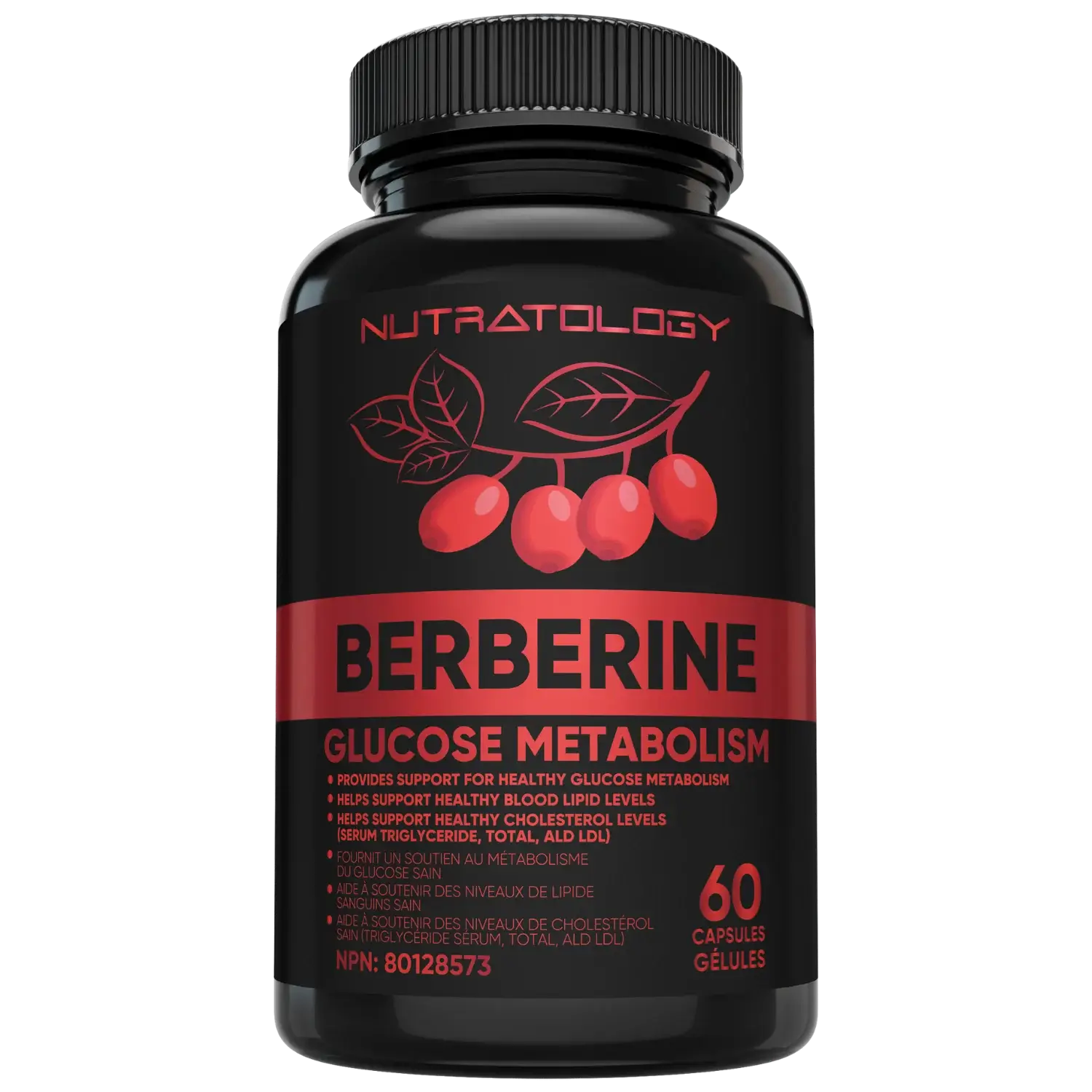 Nutratology Berberine Supplements - Berberine Supplements Canada - Lower Cholesterol Supplements - Blood Sugar Supplements 