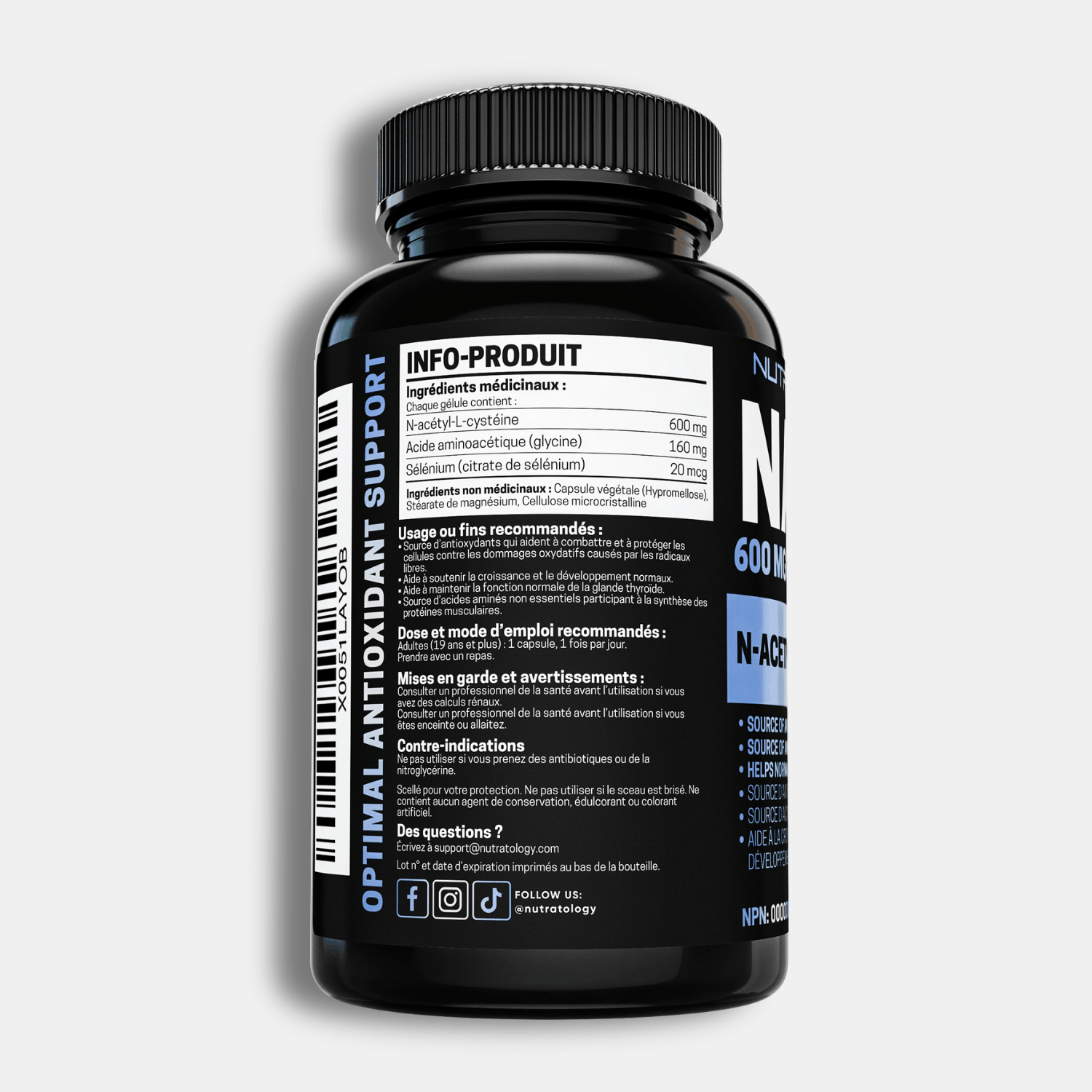 Nutratology NAC+ Supplement - 60 Capsules