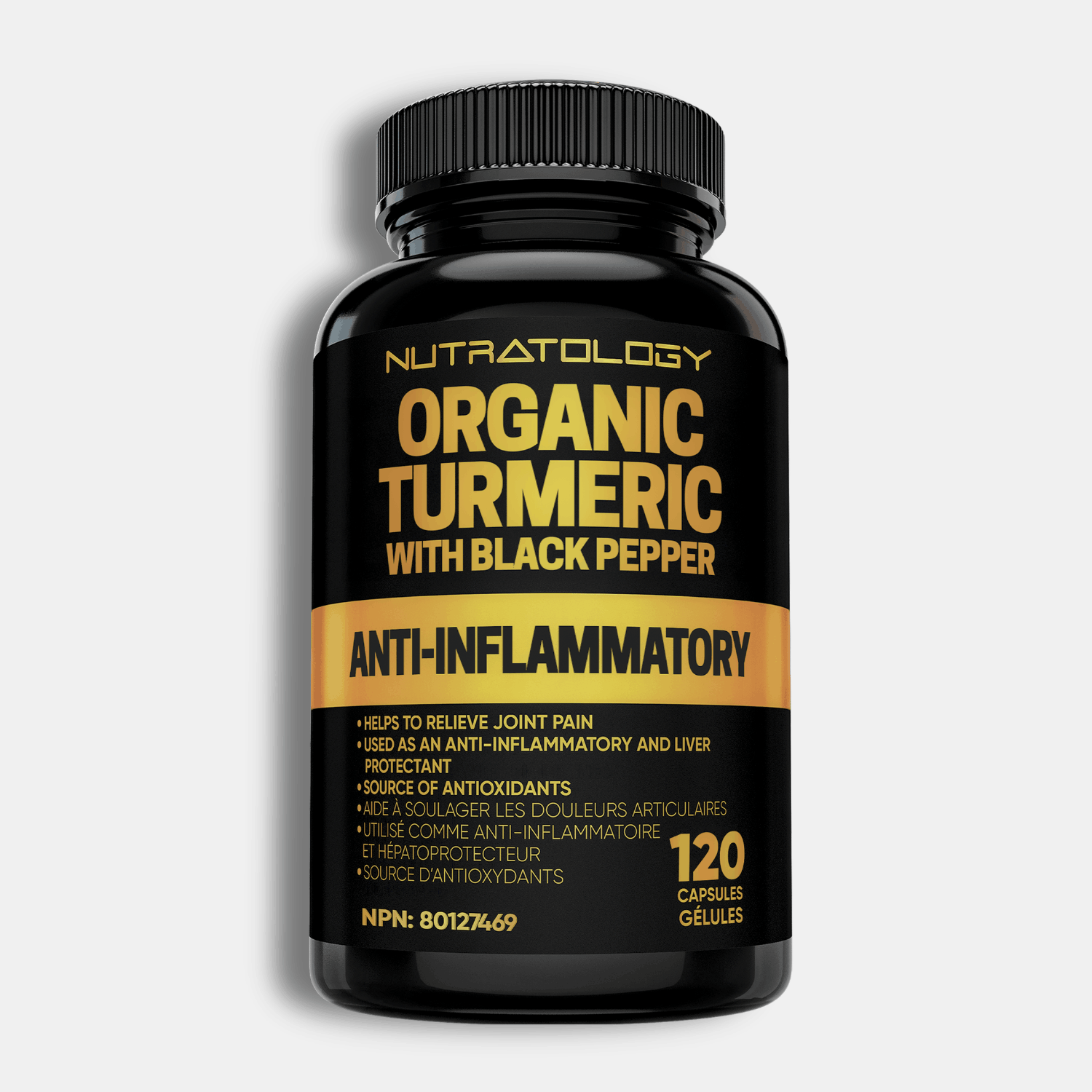 Nutratology Organic Turmeric Curcumin - 120 Capsules