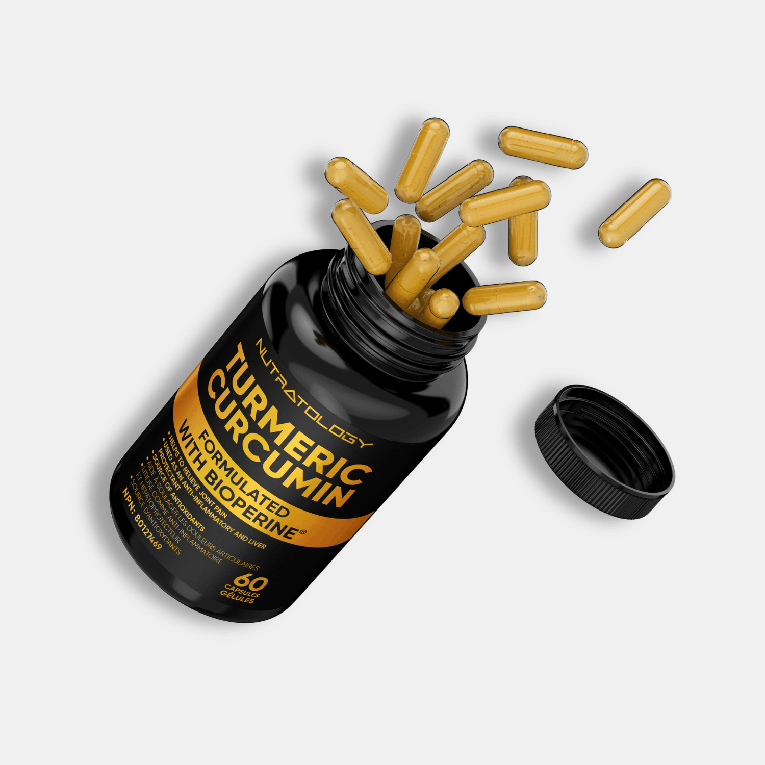 Nutratology Organic Turmeric Curcumin - 60 Capsules