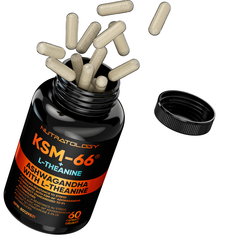 Nutratology Ashwagandha KSM-66 + L-Theanine - 60 Capsules